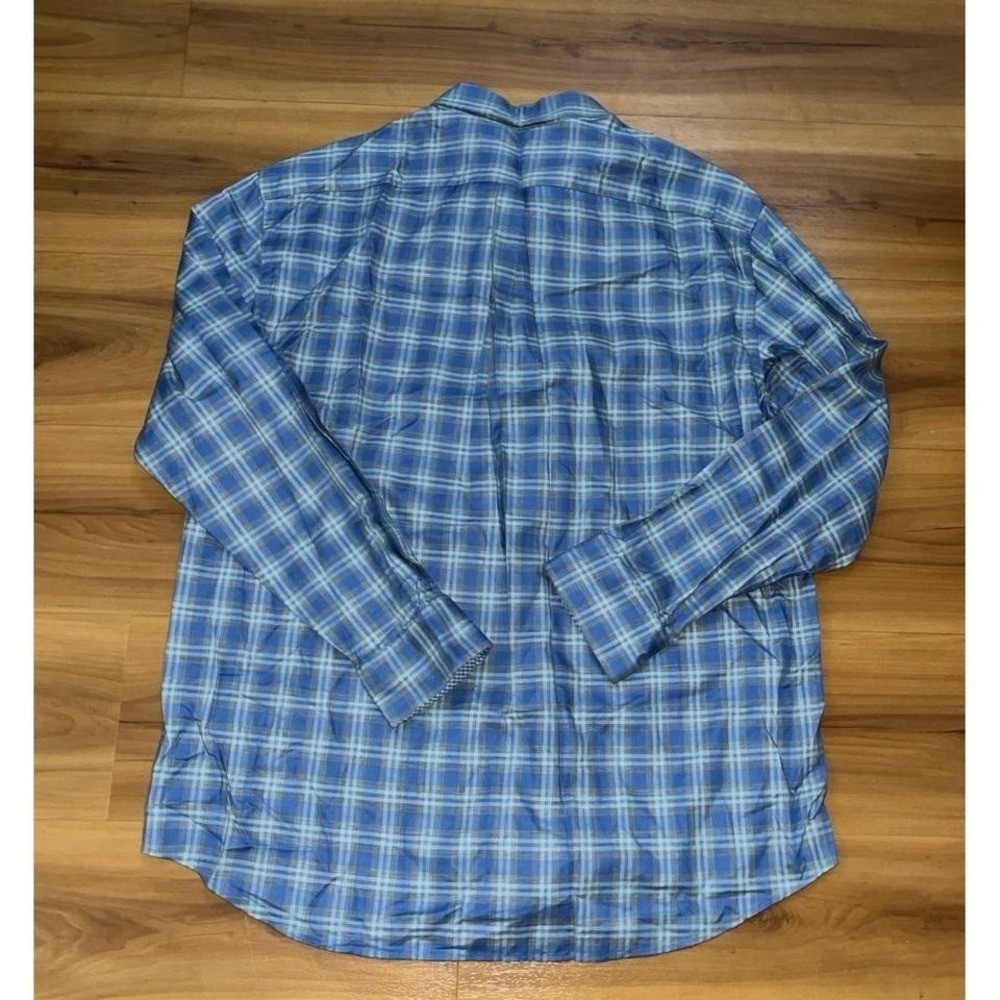 Mens NWOT J. McLaughlin Plaid Cotton Button Up Long Sleeve Casual Shirt - Picture 2 of 5